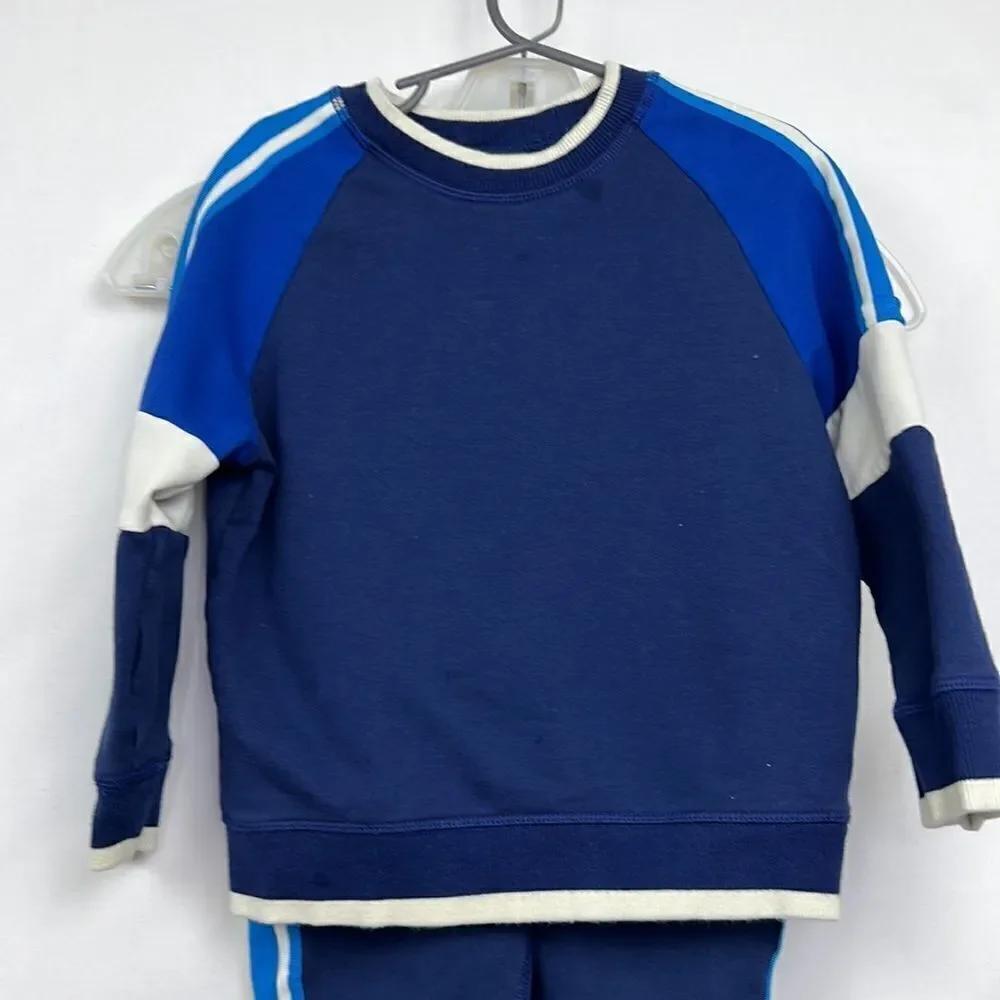 Hanna Andersson Blue 2 Piece crew neck sweatsuit size 4